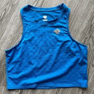 Rabbit crop hop top royal blue size large